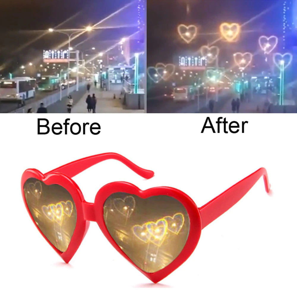 Heart Diffraction Glasses