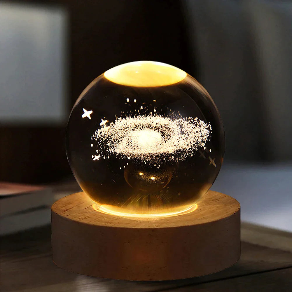 Crystal Galaxy Lamp