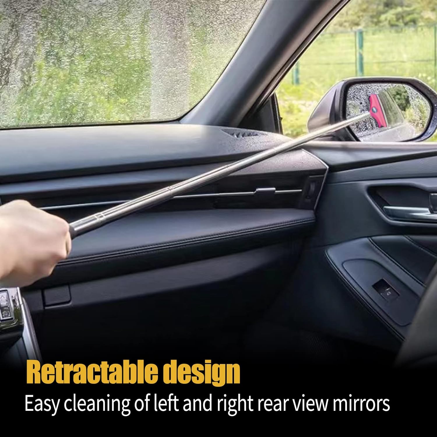 Retractable Rearview Mirror Wiper