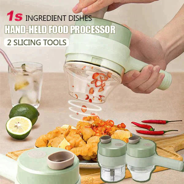 4 IN 1 HANDHELD ELECTRIC VEGETABLE CUTTER SET