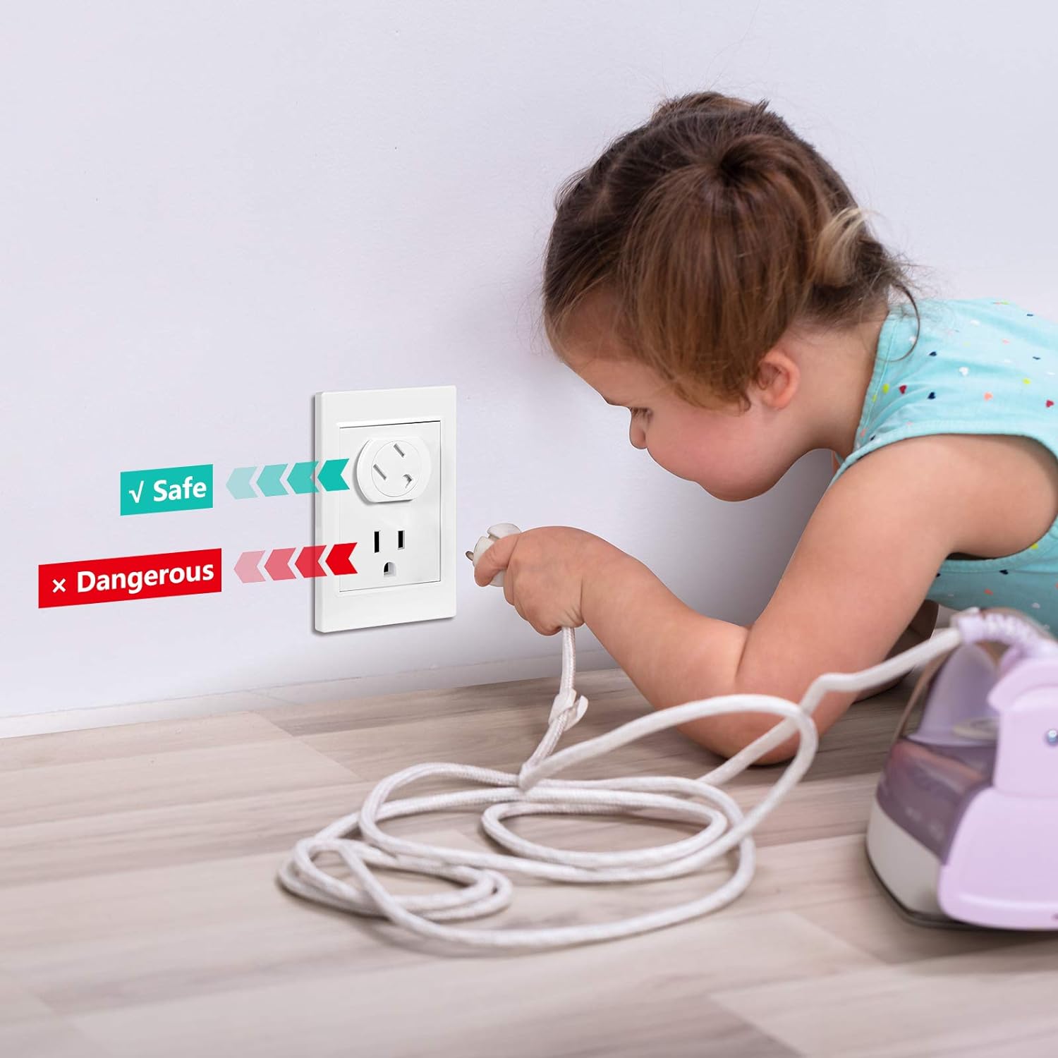 Self-Closing Child Proof Outlet Plug Covers