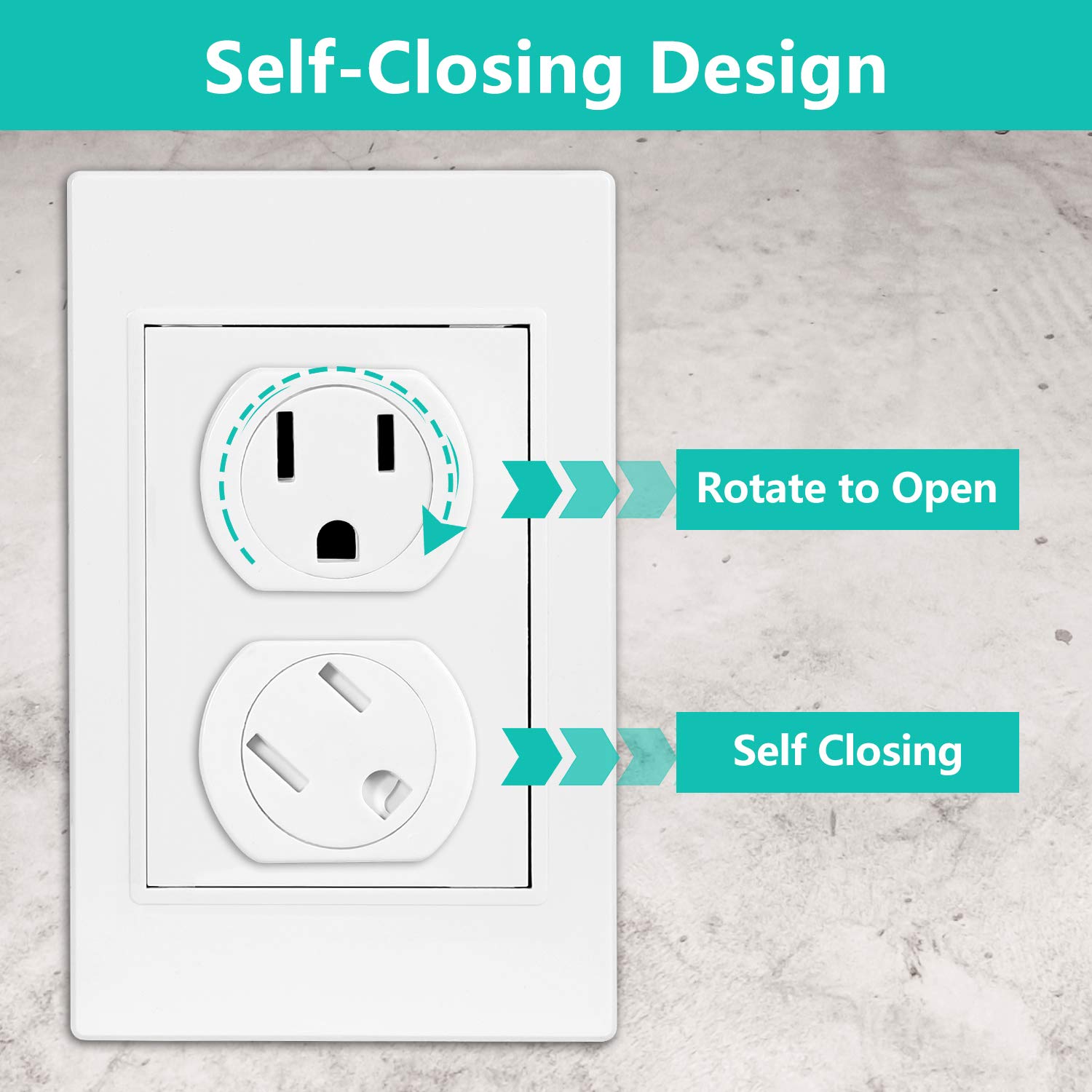 Self-Closing Child Proof Outlet Plug Covers