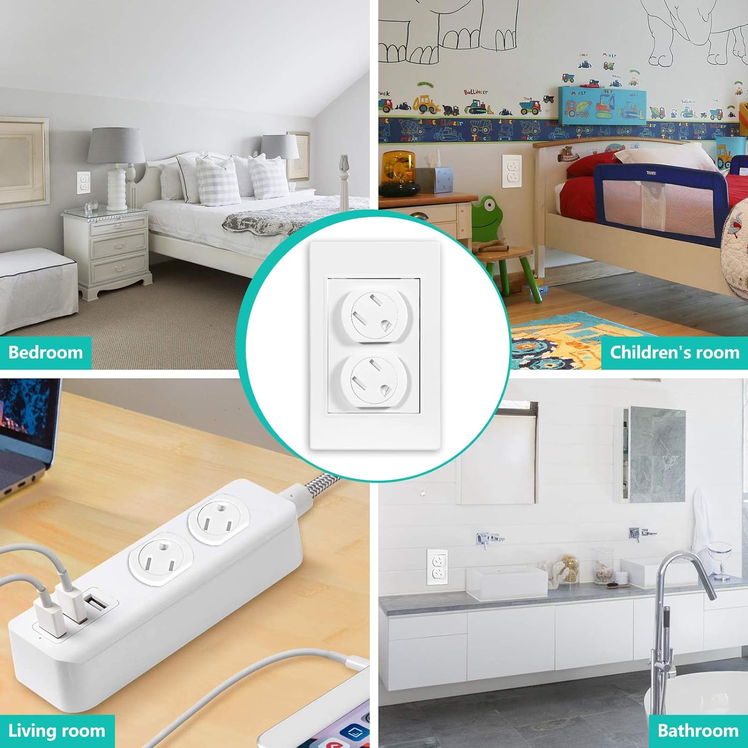 Self-Closing Child Proof Outlet Plug Covers