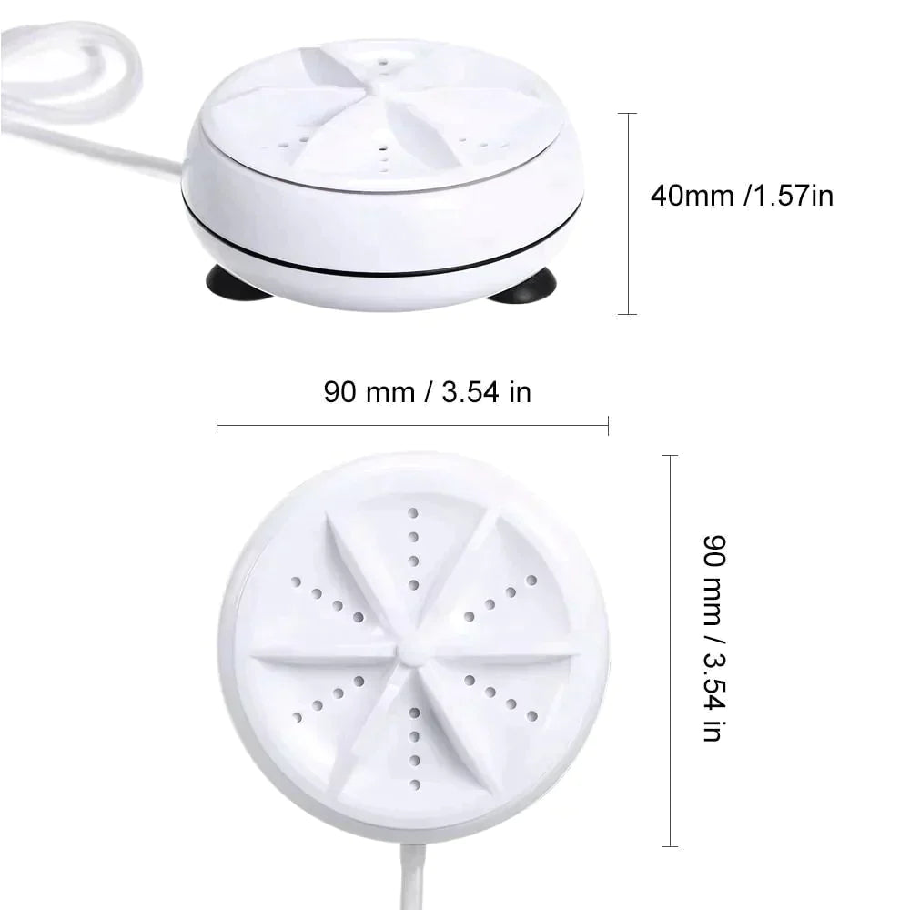 2 in 1 Portable Mini Ultrasonic Washing Machine