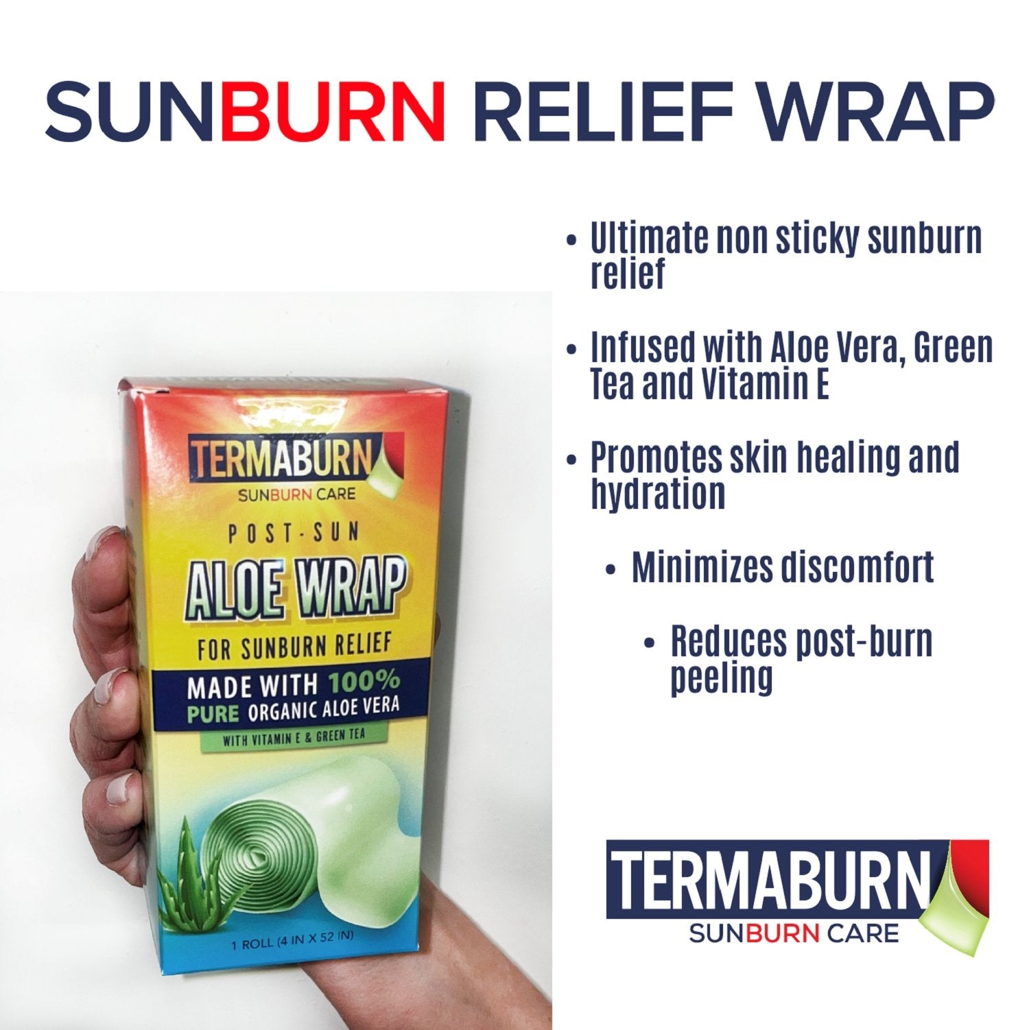 Aloe Wrap for Sunburn Relief (10x130CM)