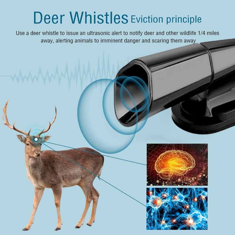 Ultrasonic Deer Warning Whistle Repeller for Car (2pcs)