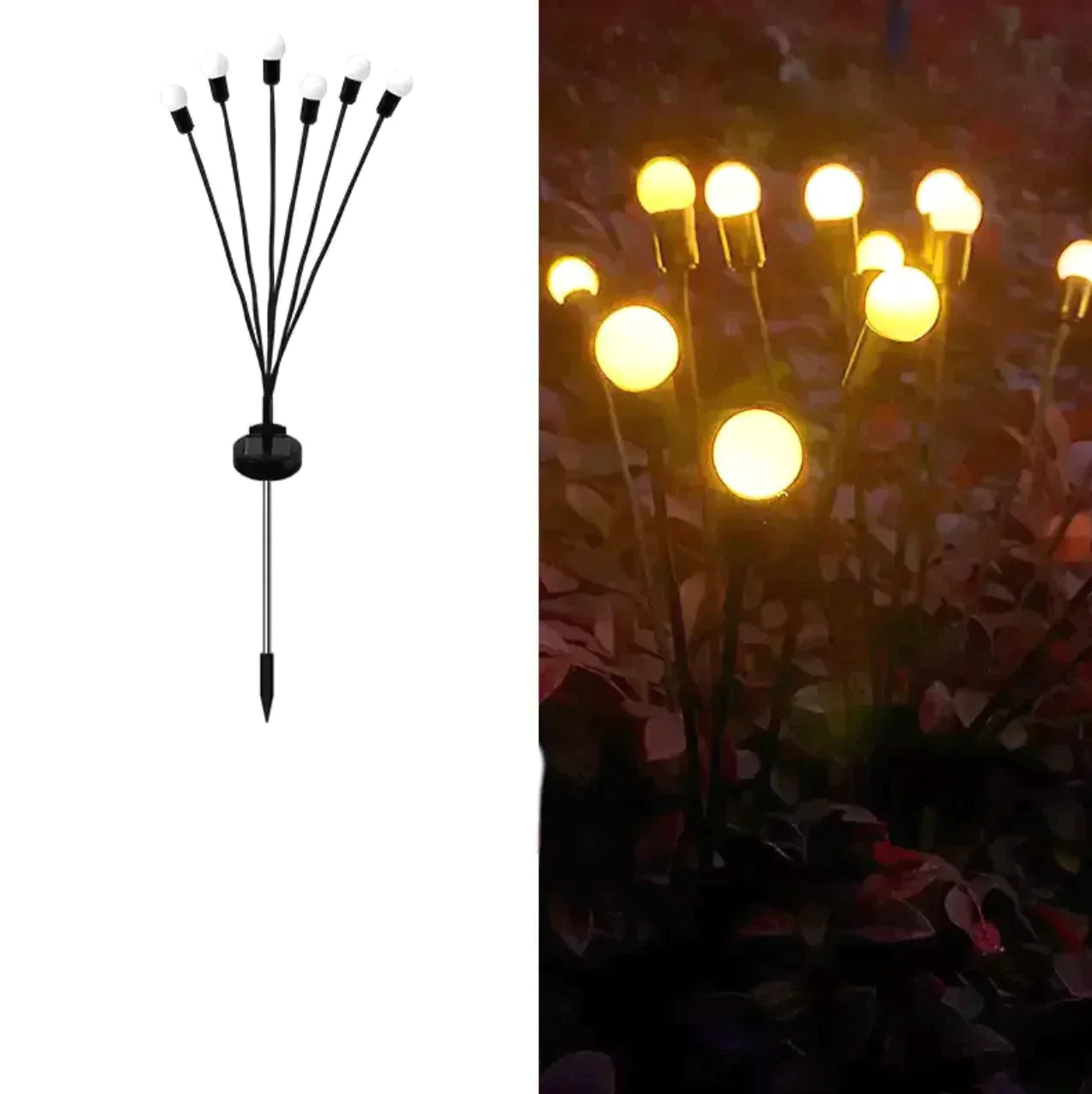 Solar firefly lights